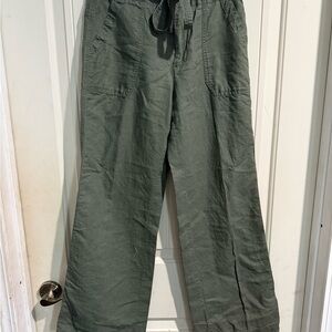 GAP Green Wide Leg Pants Relaxed Fit size 0
